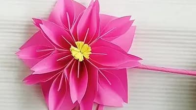 3D gėlių origami